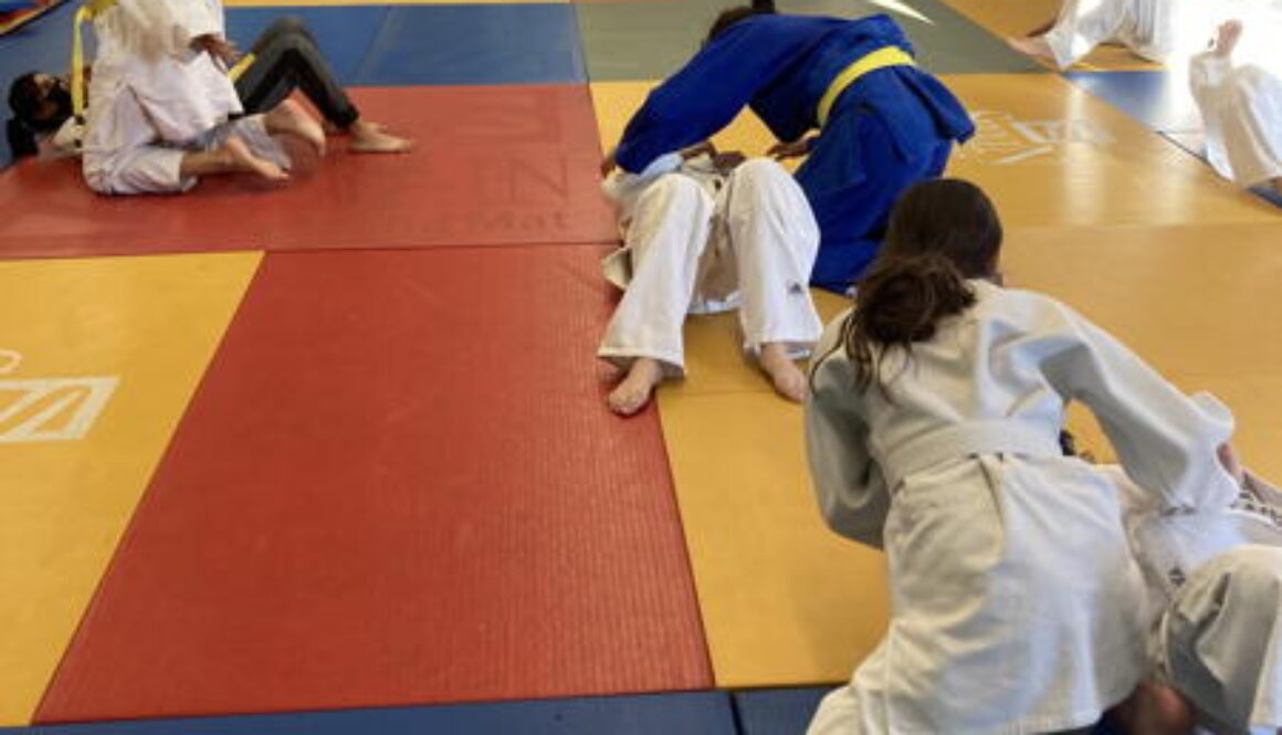 Kids at judo practice