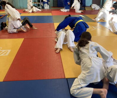 Kids at judo practice